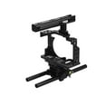 thumbnail image 4 of Video Andoer Camera Cage + Top muchos + 15 mm Kit Baseplate BasePlate Película de video Película Estabilizador Aleación de Aluminio Con Adaptador de Montaje de la Abrazadera de, 4 of 7