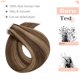 thumbnail image 2 of YoungSee Extensiones de cabello con alambre, cabello humano real, resaltado, línea de pescado, extensiones de cabello, reflejos rubios, rubio blanqueador con reflejos de fresa, espesor para mujeres, 8, 2 of 5