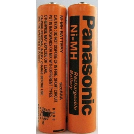 Panasonic HHR-75AAA/B-4 Ni-MH Rechargeable Battery for Cordless Phones, 700 mAh (Pack of 2)