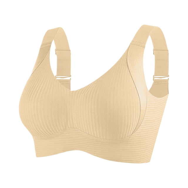 Brasier sin Varillas Mujer Sujetador de Mujer con Hebilla Frontal y Borde de Encaje sin Aro de Acero, Ajuste sin Costuras, Ideal para Yoga y Dormir, Talla Grande Grande
