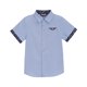 thumbnail image 1 of Camisas Honeeladyy de manga corta para niños, informales, de 3 a 11 años, con estampado liso y fino, para playa (azul, 10-11 años) (Liquidación por menos de $10), 1 of 3