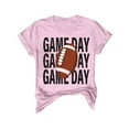 thumbnail image 4 of Charmgo Haut pour Femmes Tendance T-Shirts Jour de Match T-Shirt Imprimé 2D pour Femmes Manches Courtes Col Rond T-Shirt Mode Léger Doux Tenue Décontractée Vêtements pour Femmes Football Rose m, 4 of 4