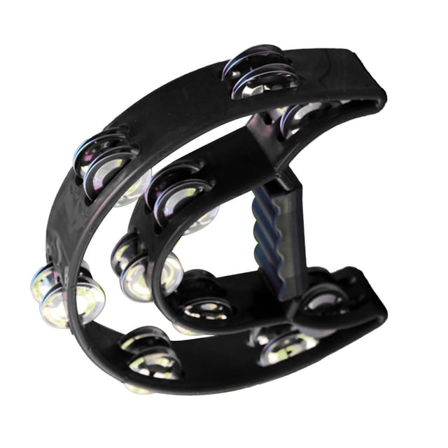 <p>Musical Percussion Tambourine, Sturdy Plastic Handle Design Lightweight Hand Tambourine Bell For Concert</p>