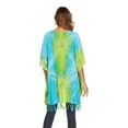 thumbnail image 5 of Beautybatik Olive Women Boho Hippie Tie Dye Plus Size Tunic Blouse Kaftan Top 3x, 5 of 6