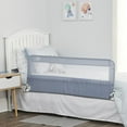 Regalo Extra Long Hideaway Bedrail, Gray Baby Safety Rail, Safety Bed