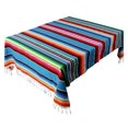 thumbnail image 2 of 2X Mexican Blanket Sarape Picnic Rug Throw Tablecloth Hot Rod for Yoga Party , 150X215cm, 2 of 5