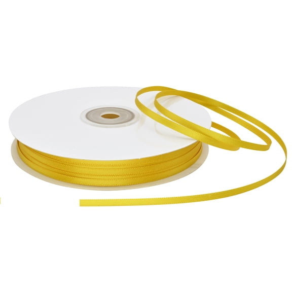 GTYBOVA Maize Solid Color Double Faced Satin Ribbon 1/8 Inch 100 Yards for Crafts Wedding Decor Bow Making