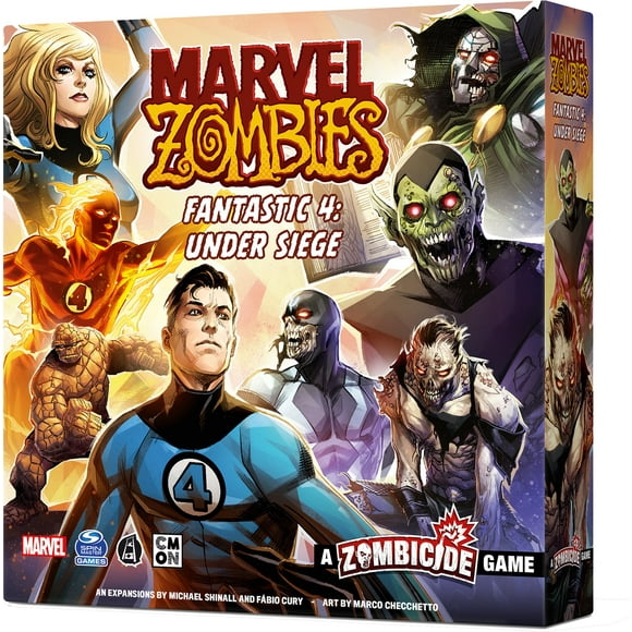 Marvel Zombies: A Zombicide Game - Fantastic 4: Under Siege - Defend or Corrupt Marvel's First Family in the Apocalypse! Cooperative Strategy Game, Ages 14+, 1-6 Players, 90 Min