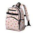 thumbnail image 2 of Strawberry and Dot Pink Pattern Cute School Backpack Bag for School with Padded Back and Adjustable Shoulder Straps 15.25"x11.5"x5.25", 2 of 5