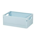 thumbnail image 2 of Yesbay Storage Basket Non-slip Hollowed Handle Design Stackable Folding Organizing Plastic Large Capacity Storage Box Office Supplies, 2 of 7