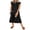Black, variant on Womens Summer Casual Midi Dress Sleeveless Crewneck Loose Split Wrinkle-Free Beach Travel Vacation Long Sundress Small