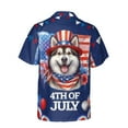 thumbnail image 2 of Patriotic Alaskan Malamute Celebrates 4th of July Hawaiian Shirt Breathable Summer Unisex Merch Alaska Mal Dog Lovers Gifts - 02009, 2 of 6
