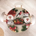 thumbnail image 3 of Ambesonne Christmas Fitted Round Tablecloth, Vintage Ornaments, 40"- 44" Diameter, Multicolor, 3 of 4