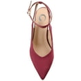 thumbnail image 5 of Journee Womens Marcella Buckle Mid Stiletto Pointed Toe Pumps, Widths Available, 5 of 10