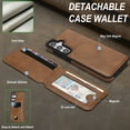 thumbnail image 6 of for Samsung Galaxy S24 FE Case Wallet, 2 in 1 Detachable Magnetic with Card Holder Back Cards Slot RFID Blocking PU Leather Shockproof Protective Stand Phone Case Cover for Women Men - Darkbrown, 6 of 11