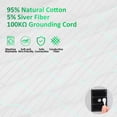 thumbnail image 3 of Merisky Grounding Sheets, Grounded Half Flat Bed Sheets 24"x110" Fit All Bed Sizes, Conductive Sheets with Cord & Clips, 5% Silver Fiber Earth Connected Sheet for Sleep (White, 1 Pack), 3 of 6