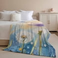 thumbnail image 2 of Throw Blanket for Couch Dandelion Dragonfly Soft Fleece Flannel Blankets Cozy Lightweight Blanket for Home Sofa Living Room Spring Pastoral Bed Throws 30" x 40", 2 of 9
