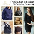 thumbnail image 2 of LitLook French Terry Suede Knit Fabric by the Yard - 65" Wide Brushed Suede for Dresses, Coats, Jackets, Hoodies, Loungewear - Black - Sample, 2 of 6