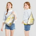 thumbnail image 4 of Vintage Floral Sling Backpack - Retro Daisy & White Blooms Pattern, Fashionable Multi-Functional Bag, 4 of 4