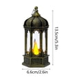 thumbnail image 4 of Hexagonal LED Electronic Candle Light with Black Metal Frame Vintage Indoor Patio Hanging Ambient Decor Lamp, 4 of 5