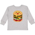 thumbnail image 3 of Inktastic Hamburger Kawaii Boys or Girls Long Sleeve Toddler T-Shirt, 3 of 5