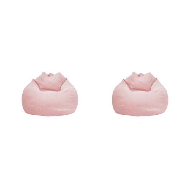 Wweixi Transform Living Room Fashionable Chair Covers Stylish Puff Sofa Lazy Sofa Light Pink 2Set