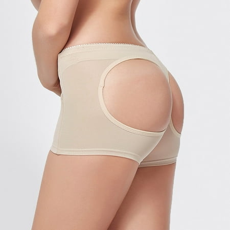 

BEBUTTON Underwear Women Women s Sexy Butt Lifting Pants Mesh Show Butt Boxer Leggings Body Sculpting Belly Pants Sticky Bra