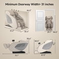 thumbnail image 3 of Real Relax 4D Full Body Massage Chair, Zero Gravity SL Track Recliner with Negative Ion Purification, Aromatherapy, Yoga Stretching, Auto Body Scan, Brown, 3 of 9
