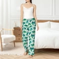 thumbnail image 4 of Cauagu Green Sea Turtle Pajama Pants for Women Loose Fit Wide Leg Trouser Pants Casual Elastic Waist Drawstring Lounge Pants, 4 of 6