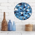 thumbnail image 3 of Geometric Triangle Silent Wall Clock 10" Non-Ticking Battery Clock, 3 of 7