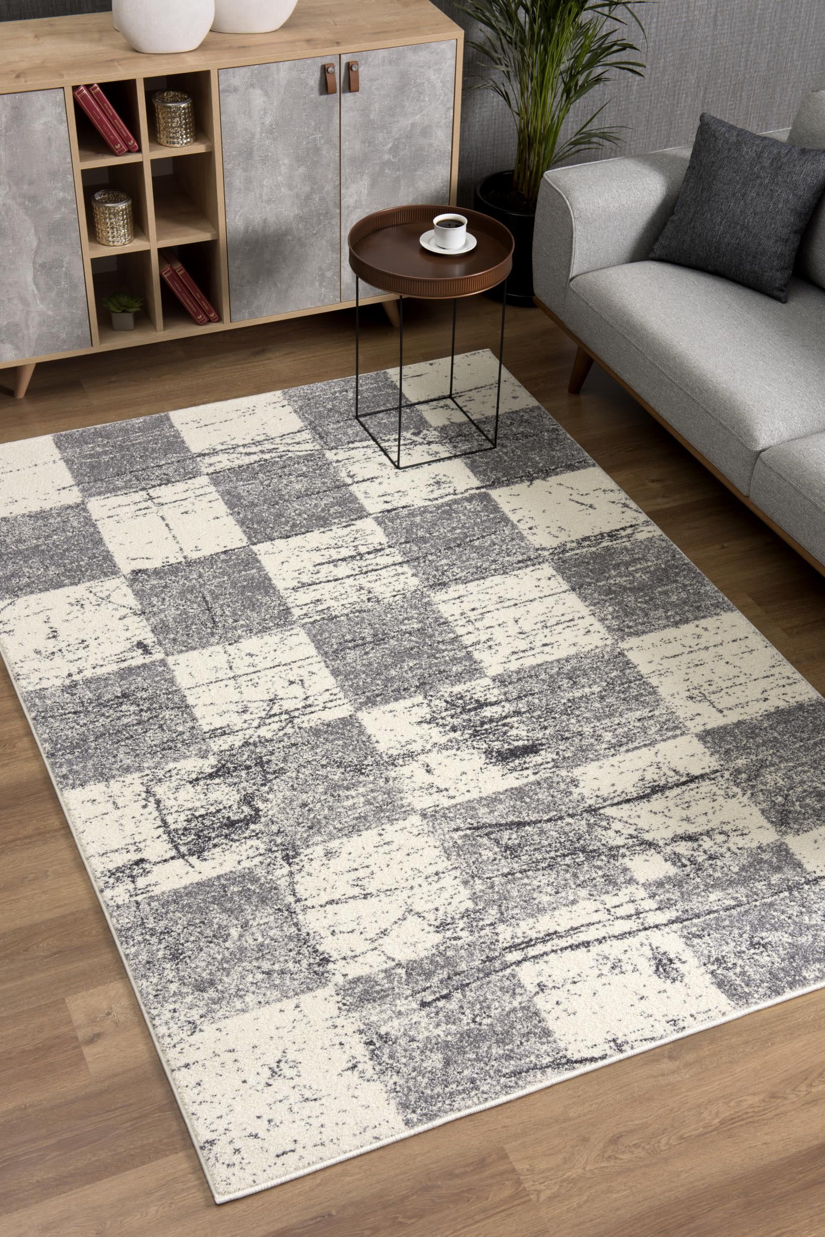 Rug Branch Nova Collection Modern Checkered Area Rug