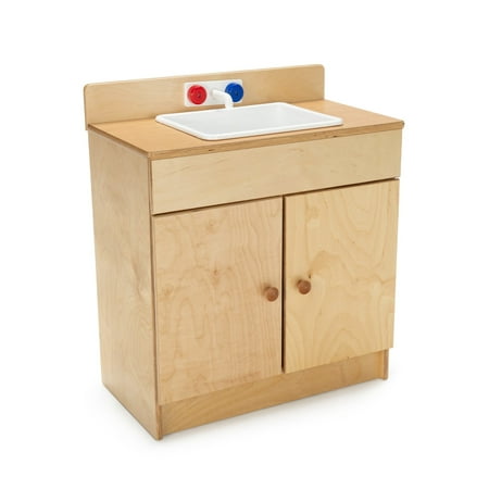 Childcraft Traditional Play Sink, Wooden, 24 x 13-3/8 x 27-3/4 Inches