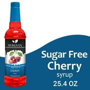 Syruvia Sugar Free Cherry Coffee Syrup No-Calorie Coffee Sauce for Coffee, Lattes, Shakes, Smoothies, Desserts, 25.4 Fl. Oz