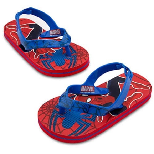 Marvel Boys Spiderman Spider Man Flip Flops Sandals Shoes Red Blue 13 1 2 3 NEW 