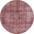 thumbnail image 1 of Ahgly Company Machine Washable Indoor Round Abstract LightCoral Pink Area Rugs, 8' Round, 1 of 7