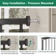 thumbnail image 4 of Leumius 29.5-44.1" Wide Baby Gate for Stairs, Dog Gate Indoor for Doorways, No Drilling Pressure Mounted Pet Gates for Kids, Easy Walk Through Safety Gate Black 01, 4 of 8