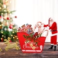 thumbnail image 4 of Plastic Santa Sleigh Shaped Bins, Red Container Storage for Holiday Treats, Home Decorations Party Supplies Basket, 4 of 4