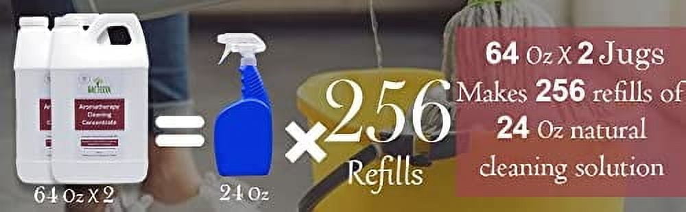Naeterra Aromatherapy Cleaning Concentrate – 1 Gallon | Multi-Surface Cleaner | Includes Microfiber Towel & 10ML Essential Oil Blend with Clove, Cinnamon, Lemon, Rosemary, Eucalyptus & Peppermint