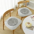 thumbnail image 4 of HongHeng Thin Cotton Chair Cushions for Dining Chair Seat Pads Non-Slip Square Shape Kitchen Chair Seat Mat with Ties, 4 of 6