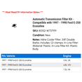 thumbnail image 2 of Automatic Transmission Filter Kit - Compatible with 1997 - 1998 Ford E-350 Econoline, 2 of 2