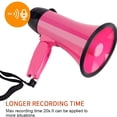 thumbnail image 2 of 25 Watt Compact Speaker PA Bullhorn - with Built-in Siren, Voice Recorder, Bottle Opener,Pink, 2 of 5