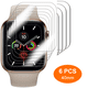 thumbnail image 1 of Protector de pantalla de TPU transparente antiburbujas compatible con Apple Watch Series 1/2/3/4/5 (38/40 mm), paquete de 6, 1 of 8