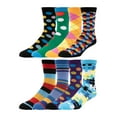 thumbnail image 2 of Mitch Bogen Mens Dress Socks Colorful Funky Crew Socks Cotton Fun Patterned Fashion 8 Pack Gift Box, 2 of 2