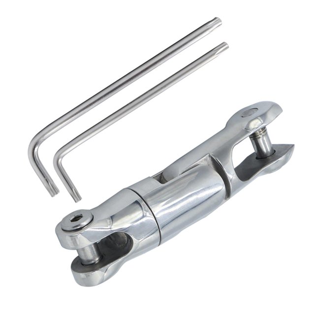 Conector giratorio de ancla marina para barco de acero inoxidable 316 La carga de trabajo de doble rotación deslizante perfecta es de 2315 lb (1050 Llave 10-12MM T30 shamjiam Conector giratorio de anclaje