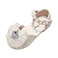 thumbnail image 3 of Huowey Toddler Baby Girls Sandals Pearl Leather Fashion Cute Outwear Party Princess Sandals, 3 of 7