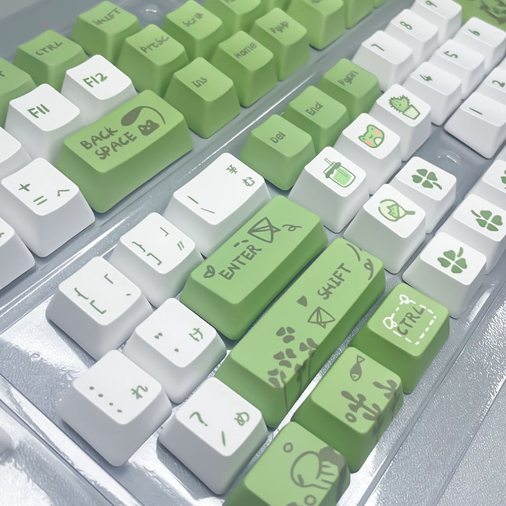 Zeiwohndc PBT Japanese Language XDA/OEM Height Keycaps for 75/87/98/104/108 Keyboards