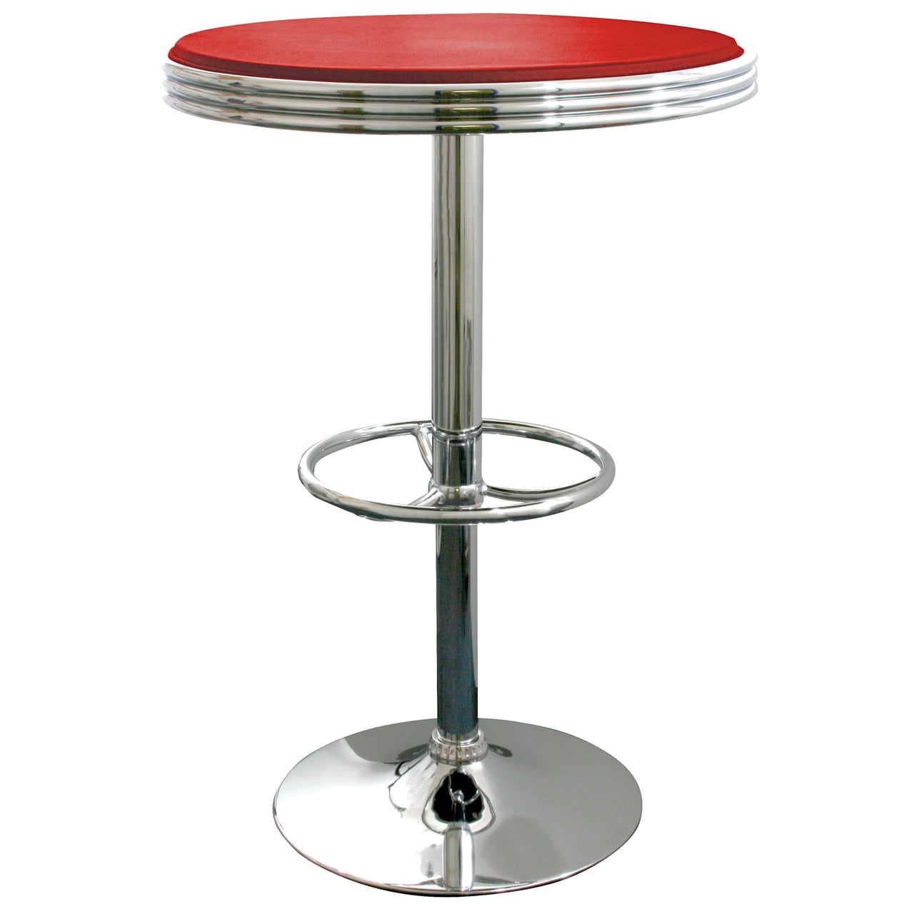 AmeriHome SFTABLER Soda Fountain Style Bar Table Red