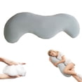 thumbnail image 4 of Body Pillow Double Curve Pillow Ergonomic Body Pillow Full Body Support Pillow For Arms & Knees Soft Breathable Fiber Fill, 4 of 9