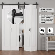 64 X 84 Double 1 Lattice Shapes Interior Bi-Fold Barn Door Within Manufacture Wood Folding Closet Door