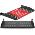 thumbnail image 1 of Pyle 2-Pc 1U Server Rack Shelf, Vented Shelves for Good Air Circulation, Cantilever Mount, Wall Mount Rack, Universal Device, Cabinet Shelf, Computer Case Mounting Tray,, 1 of 7